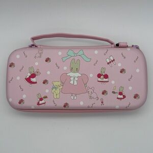 HYPERCASE Pink Case for Nintendo Switch with Shoulder Strap Cartoon Bunny